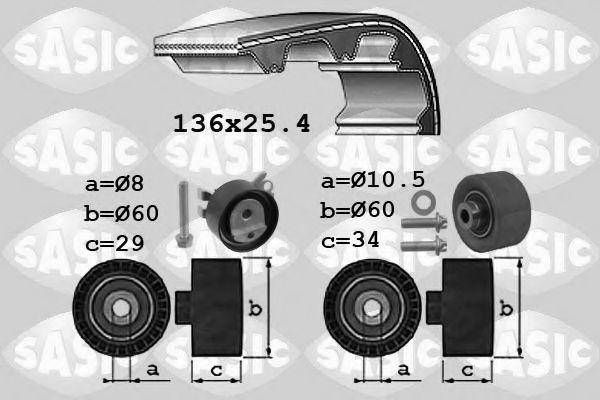 Комплект ремня ГРМ SASIC 1750036