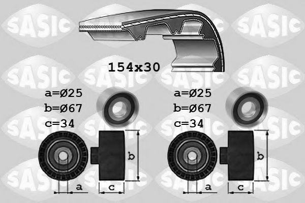 Комплект ремня ГРМ SASIC 1750037