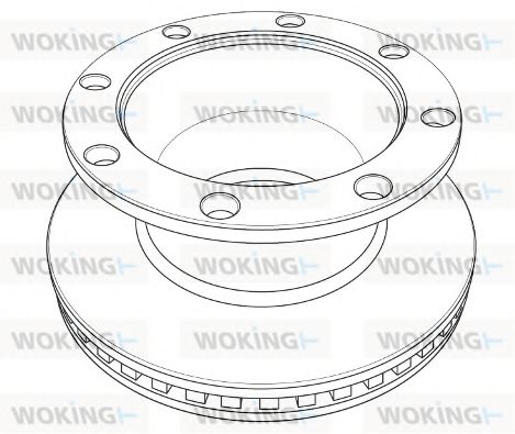 Тормозной диск WOKING NSA1216.20