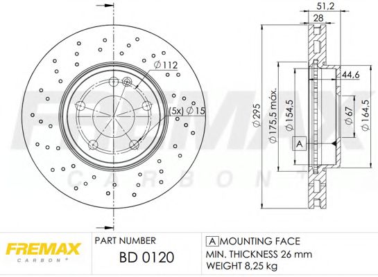 Тормозной диск FREMAX BD-0120