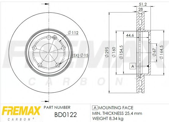 Тормозной диск FREMAX BD-0122