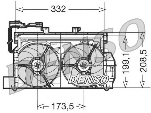 Вентилятор, охлаждение двигателя NPS DER07001