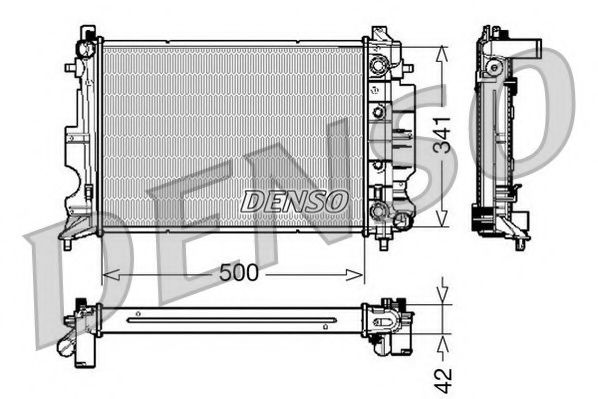 Радиатор, охлаждение двигателя NPS DRM25012