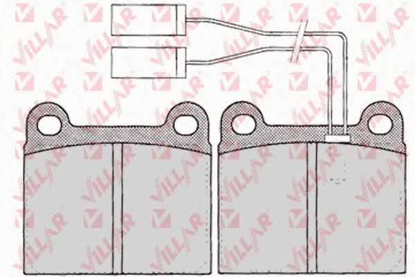Комплект тормозных колодок, дисковый тормоз VILLAR 626.0023