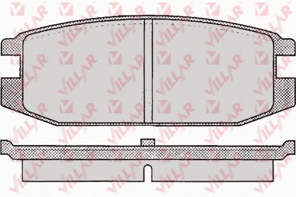 Комплект тормозных колодок, дисковый тормоз VILLAR 20066