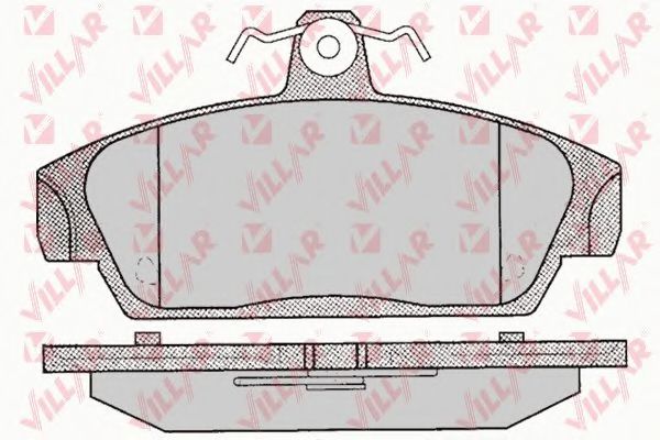 Комплект тормозных колодок, дисковый тормоз VILLAR 626.0069