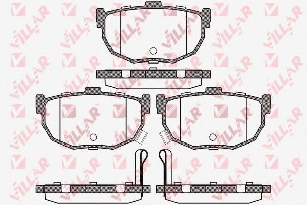 Комплект тормозных колодок, дисковый тормоз VILLAR 626.0089