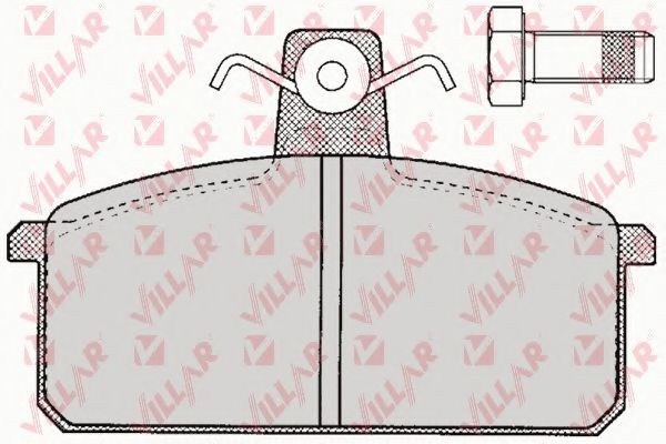 Комплект тормозных колодок, дисковый тормоз VILLAR 626.0107