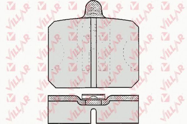 Комплект тормозных колодок, дисковый тормоз VILLAR 20576