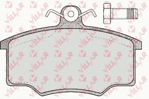 Комплект тормозных колодок, дисковый тормоз VILLAR 626.0188