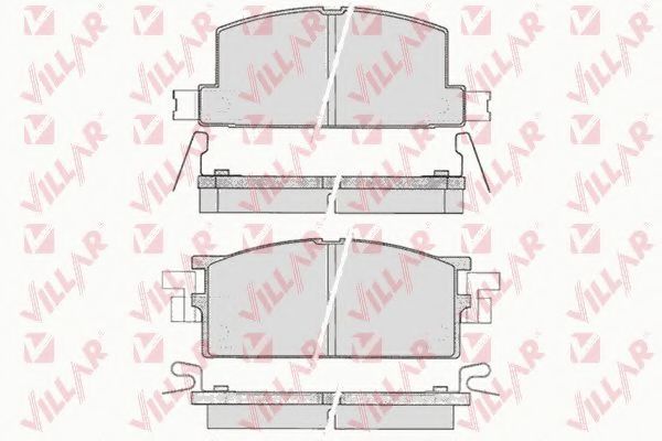 Комплект тормозных колодок, дисковый тормоз VILLAR 21692