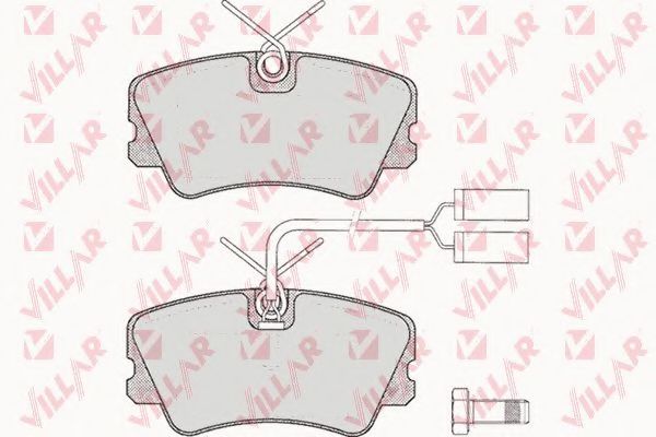 Комплект тормозных колодок, дисковый тормоз VILLAR 626.0301