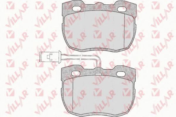 Комплект тормозных колодок, дисковый тормоз VILLAR 626.0324