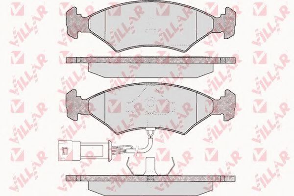 Комплект тормозных колодок, дисковый тормоз VILLAR 20640