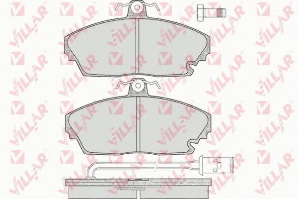 Комплект тормозных колодок, дисковый тормоз VILLAR 21246