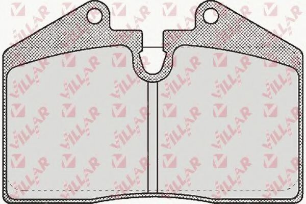 Комплект тормозных колодок, дисковый тормоз VILLAR 20877