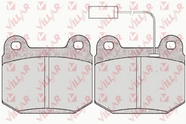 Комплект тормозных колодок, дисковый тормоз VILLAR 626.0434