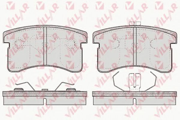 Комплект тормозных колодок, дисковый тормоз VILLAR 626.0458