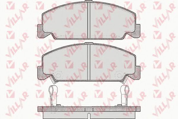Комплект тормозных колодок, дисковый тормоз VILLAR 626.0551