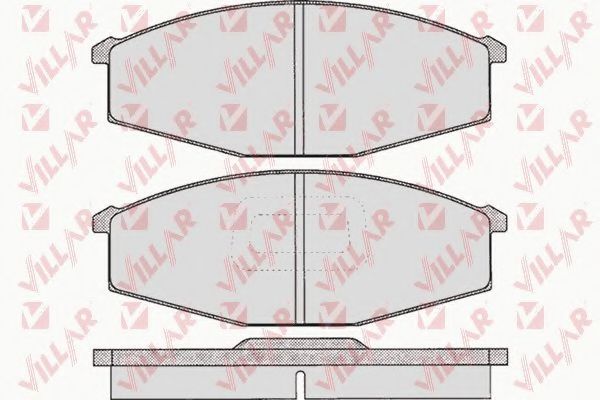 Комплект тормозных колодок, дисковый тормоз VILLAR 20863