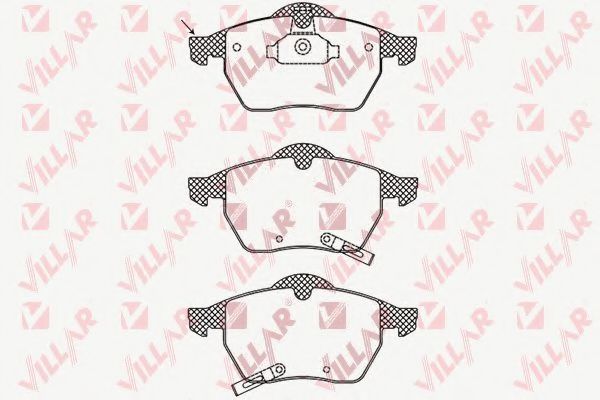 Комплект тормозных колодок, дисковый тормоз VILLAR 626.0689