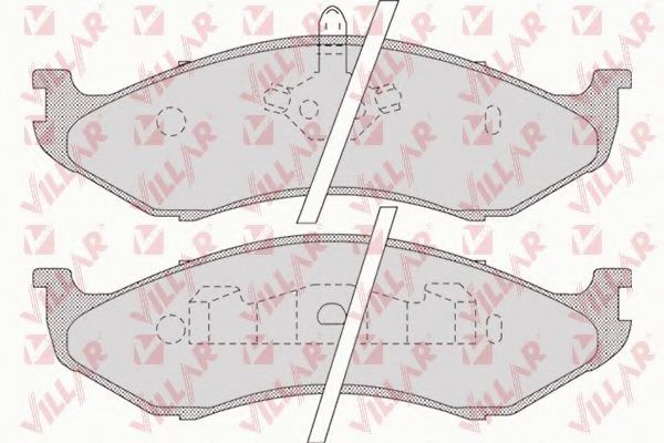 Комплект тормозных колодок, дисковый тормоз VILLAR 626.0896
