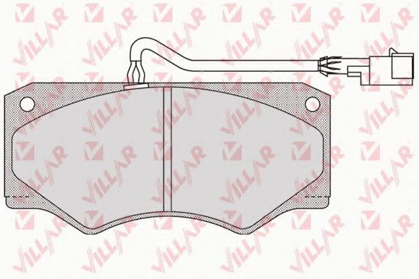 Комплект тормозных колодок, дисковый тормоз VILLAR 20465