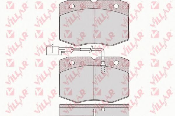 Комплект тормозных колодок, дисковый тормоз VILLAR 29037
