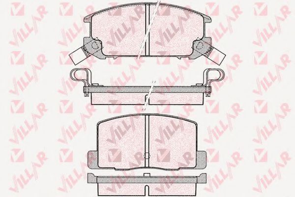 Комплект тормозных колодок, дисковый тормоз VILLAR 626.1024