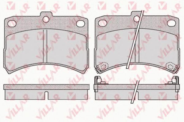 Комплект тормозных колодок, дисковый тормоз VILLAR 23494