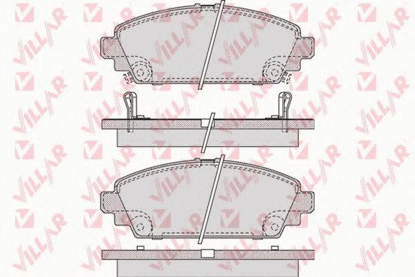 Комплект тормозных колодок, дисковый тормоз VILLAR 626.1069