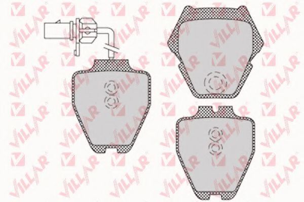 Комплект тормозных колодок, дисковый тормоз VILLAR 626.1121