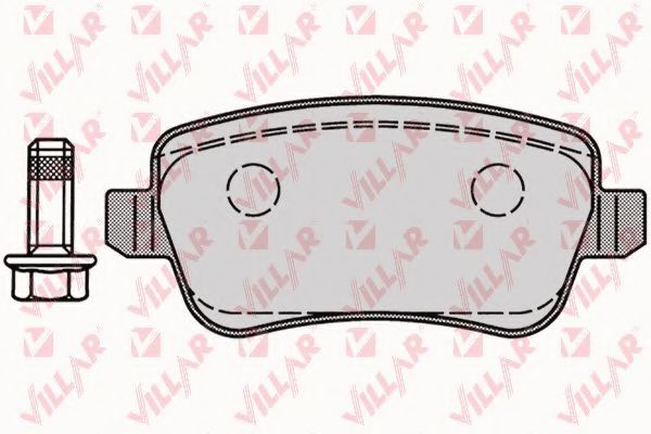Комплект тормозных колодок, дисковый тормоз VILLAR 626.1218