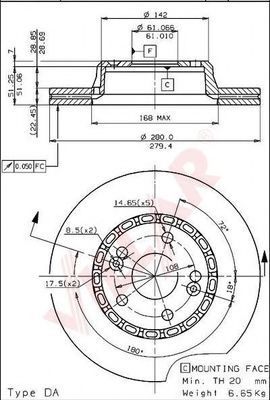Тормозной диск sbs 15113