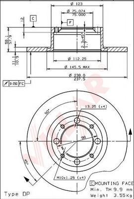 Тормозной диск sbs 15209