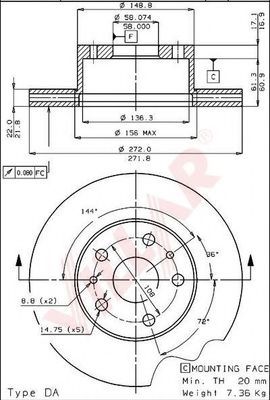 Тормозной диск AP 24162