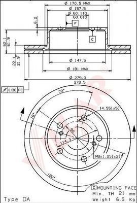 Тормозной диск AP 24349