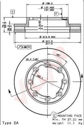 Тормозной диск AP 24745
