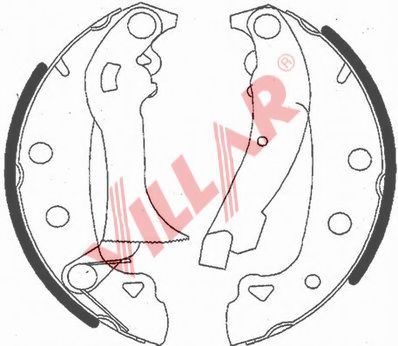 Комплект тормозных колодок VILLAR 629.0767