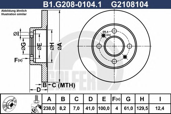 Тормозной диск GALFER B1.G208-0104.1