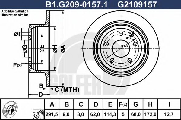 Тормозной диск GALFER B1.G209-0157.1