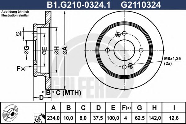 Тормозной диск GALFER B1.G210-0324.1