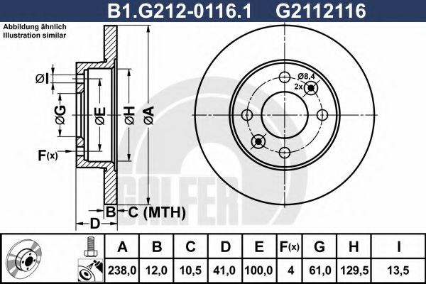 Тормозной диск GALFER B1.G212-0116.1