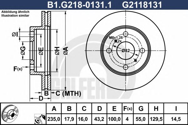 Тормозной диск GALFER B1.G218-0131.1