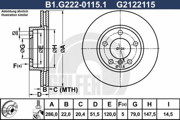 Тормозной диск GALFER B1.G222-0115.1