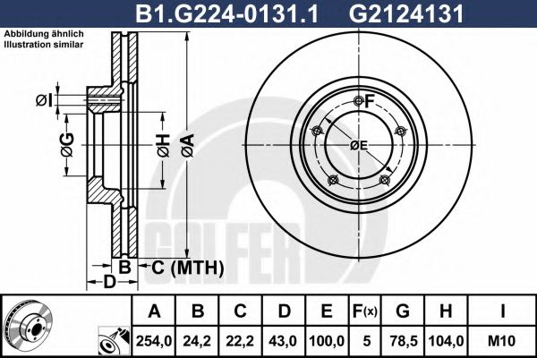 Тормозной диск GALFER B1.G224-0131.1