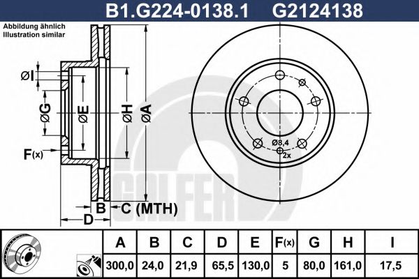 Тормозной диск GALFER B1.G224-0138.1