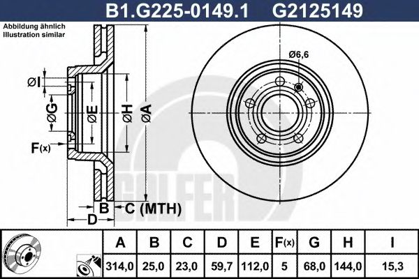 Тормозной диск GALFER B1.G225-0149.1