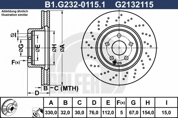 Тормозной диск GALFER B1.G232-0115.1