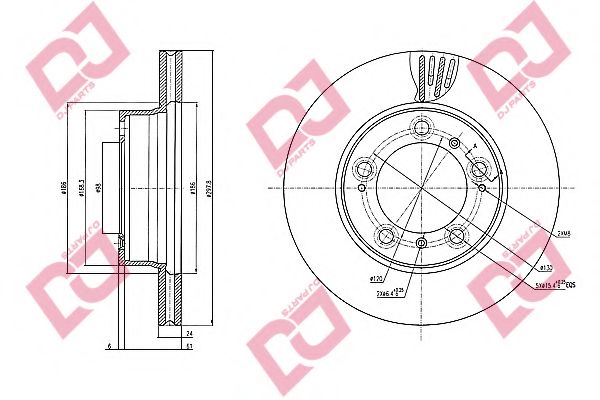 Тормозной диск DJ PARTS BD1785